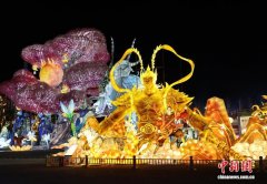 夜游淄博花灯齐彩城 光影演
